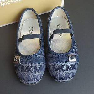 Michael Kors Singature MK Denim Ballet Flats